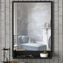 Hanah Home Costa Espejo decorativo negro con estante